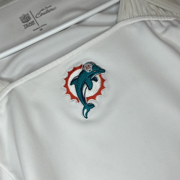 NFL All Sport Couture Miami Dolphins Long Sleeve Activewear Top Women's M - Picture 2 of 5
